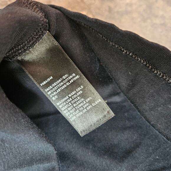 Lafayette 148 Black Square Neck T-Shirt Size XL - Picture 5 of 6